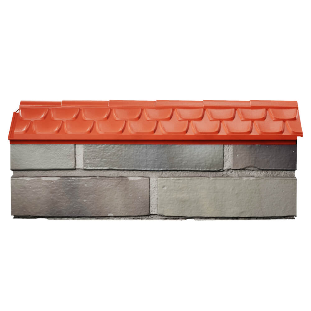 Парапет Zking Эльбрус Красный с посадкой на 0.5 кирпича (130мм) в Чебоксарах фото