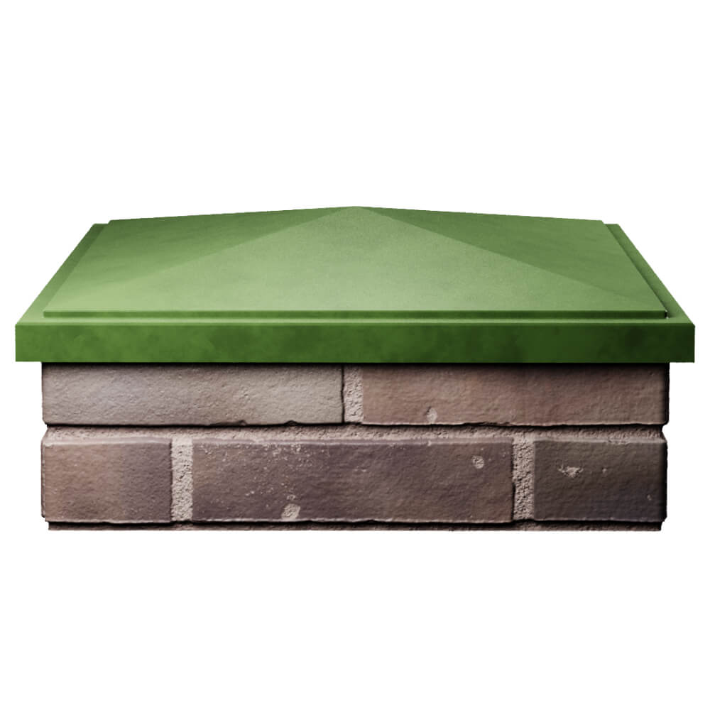 Колпак Zking БонаМоно Зеленый на столб 2х2 кирпича (515х515, 530х530мм) Чебоксары фото