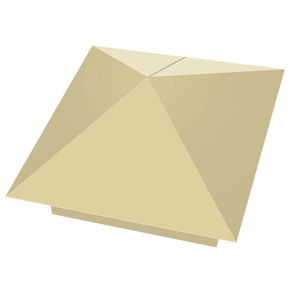 Колпак металлический 400х400мм RAL1014 Бежевый заборный Чебоксары фото