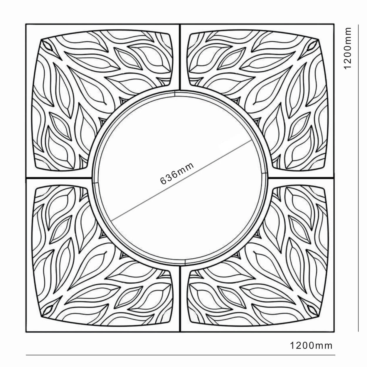 Приствольная решетка для дерева ZKING CRUST 1.2х1.2м Черная в Чебоксарах фото
