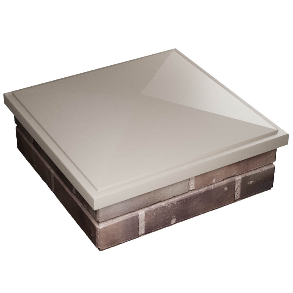 Колпак Zking БонаМоно Бежевый на столб 2х2 кирпича (515х515, 530х530мм) в Чебоксарах фото