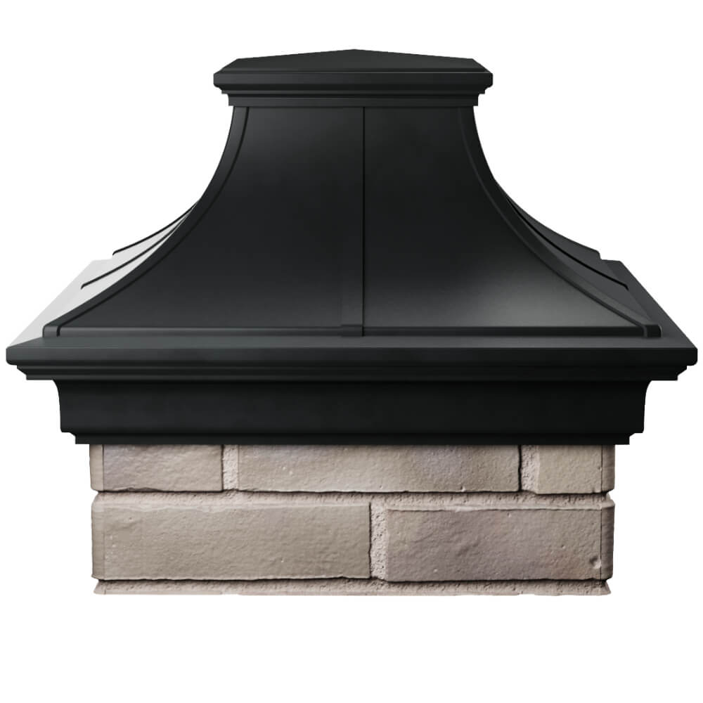 Колпак Zking Монблан Премиум Черный на столб 1.5х1.5 кирпича (385х385мм) Чебоксары фото