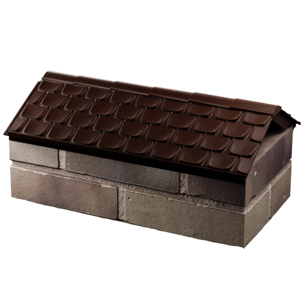 Парапет Zking Эльбрус Коричневый с посадкой на 1 кирпич (255мм) в Чебоксарах фото