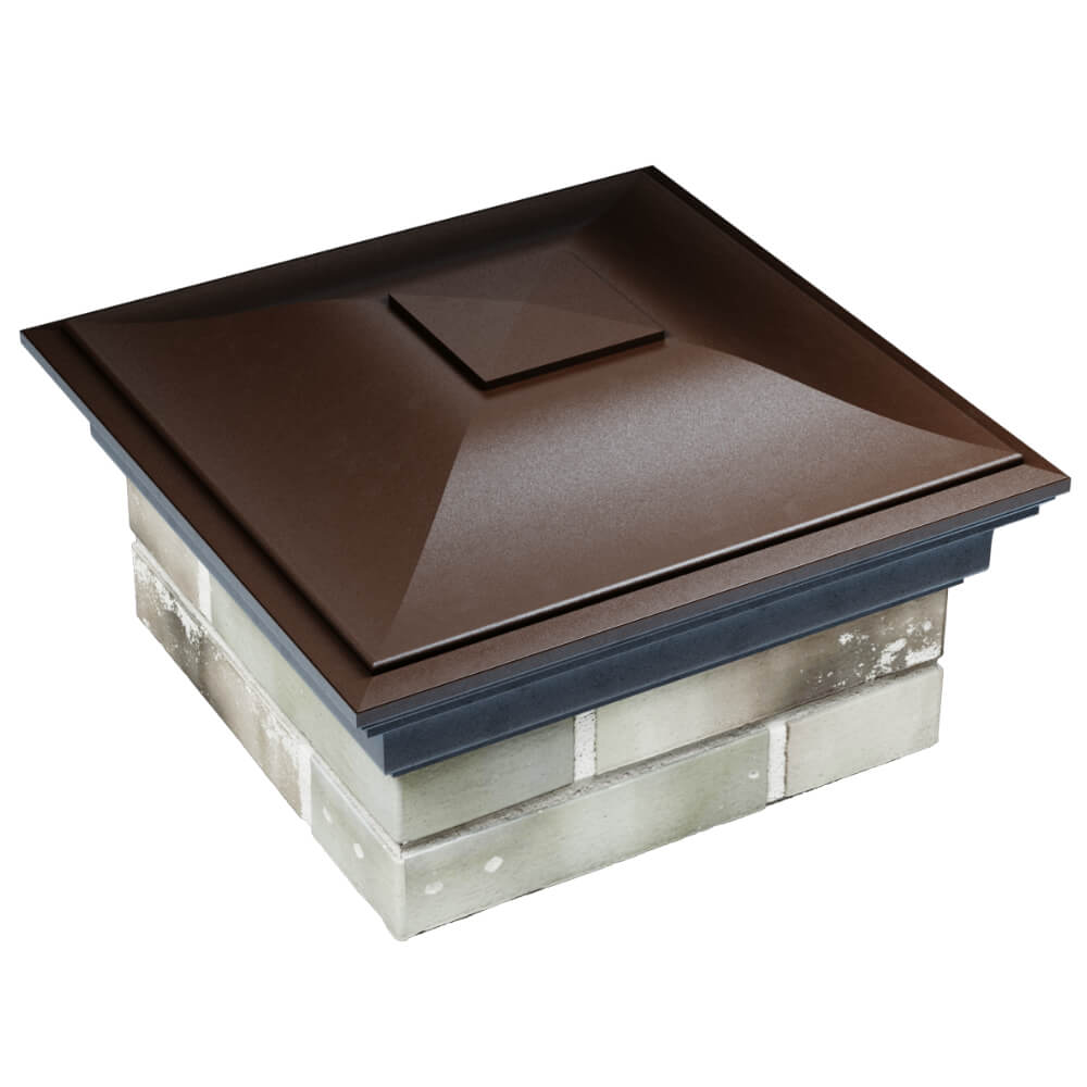 Колпак Zking Монблан Коричневый на столб 1.5х1.5 кирпича (385х385мм) в Чебоксарах фото