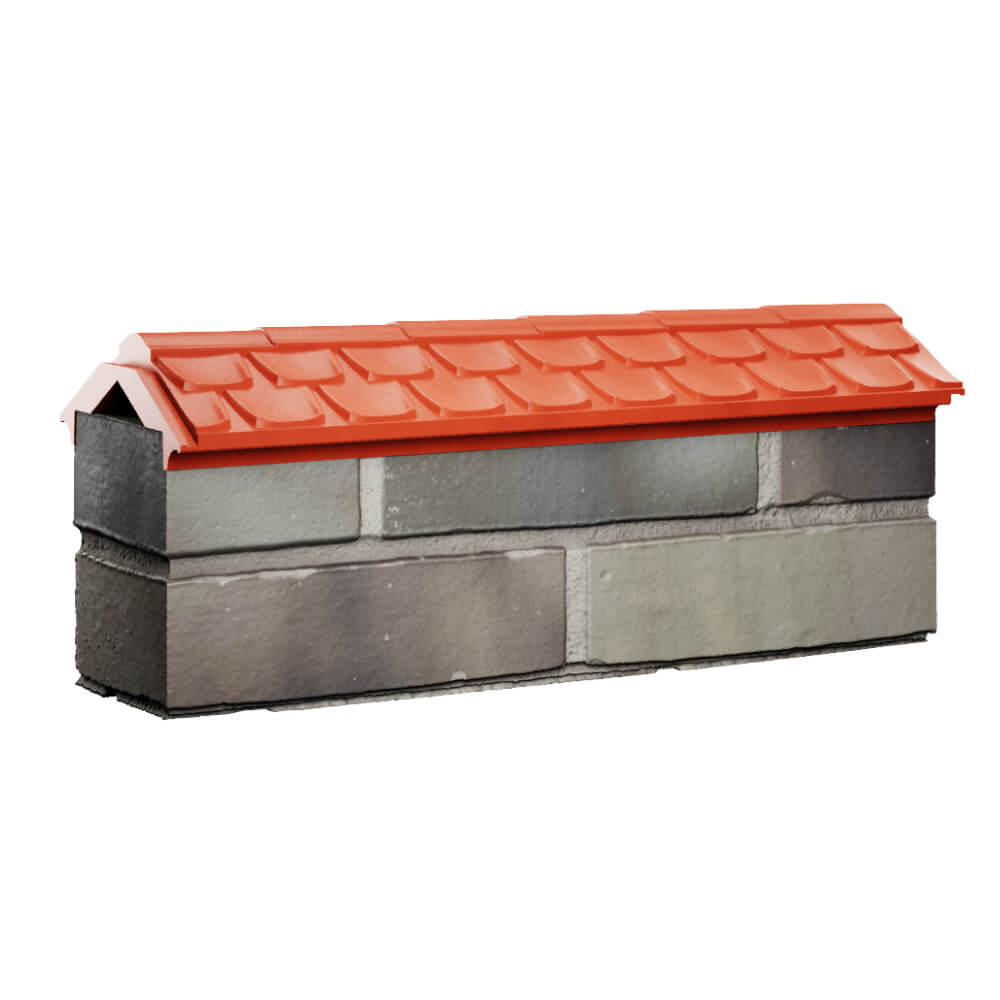 Парапет Zking Эльбрус Красный с посадкой на 0.5 кирпича (130мм) Чебоксары фото