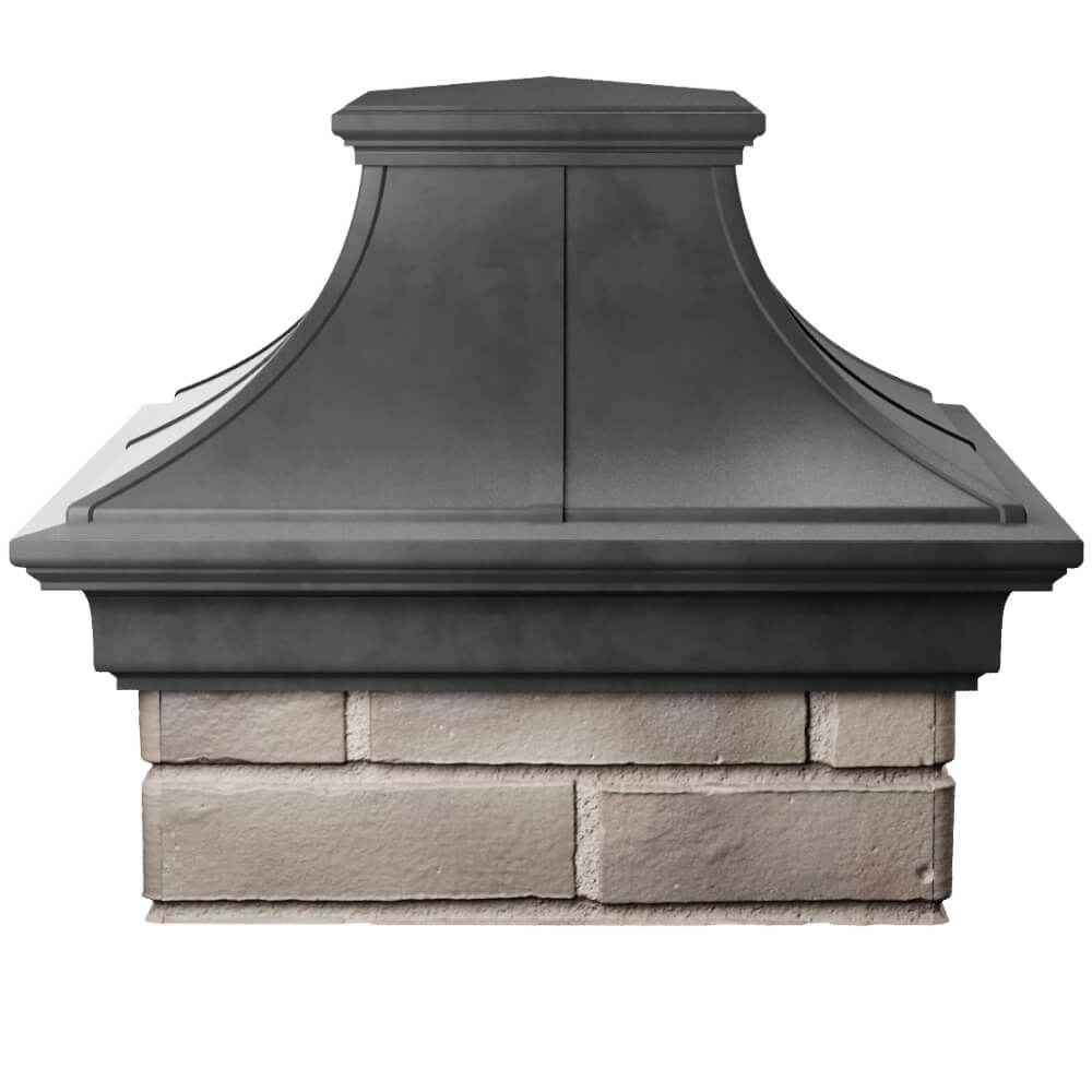 Колпак Zking Монблан Премиум Серый на столб 1.5х1.5 кирпича (385х385мм) Чебоксары фото