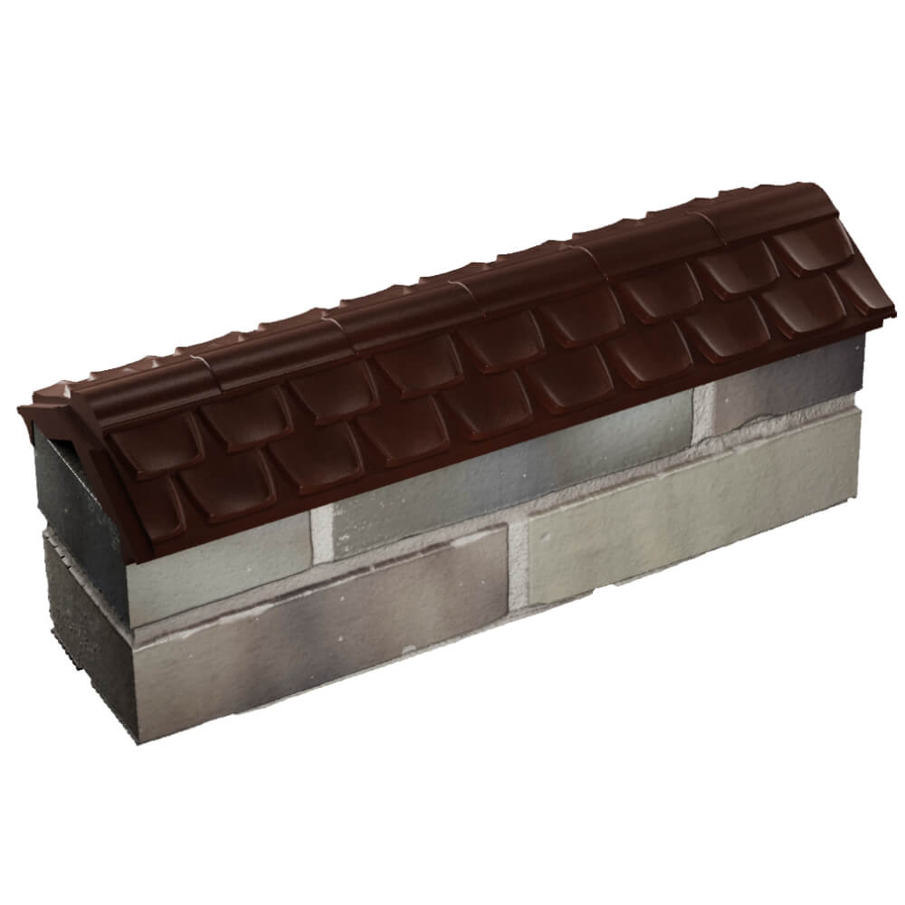 Парапет Zking Эльбрус Коричневый с посадкой на 0.5 кирпича (130мм) в Чебоксарах фото
