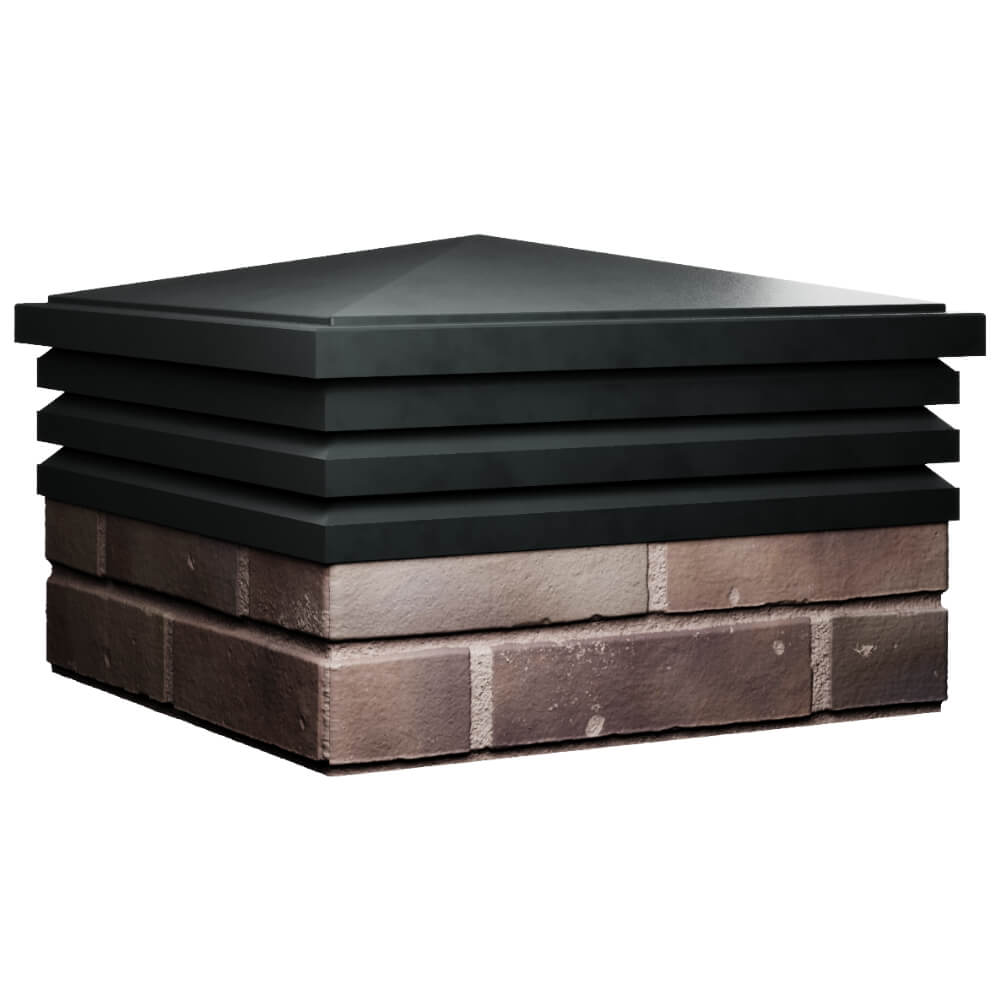 Колпак Zking Бона ХайТек Черный на столб 2х2 кирпича (513х513мм) в Чебоксарах фото