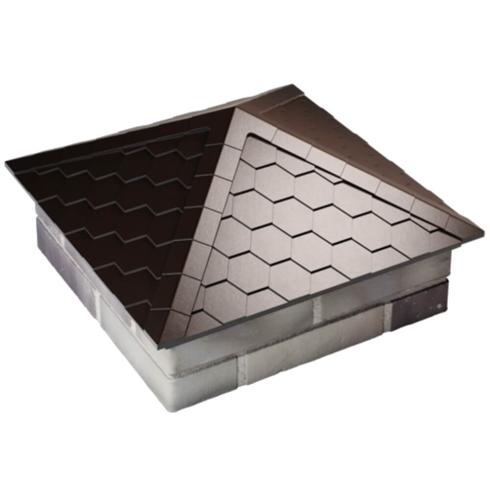 Колпак Zking Эверест Коричневый на столб 2х2 кирпича (535х535мм) Чебоксары фото