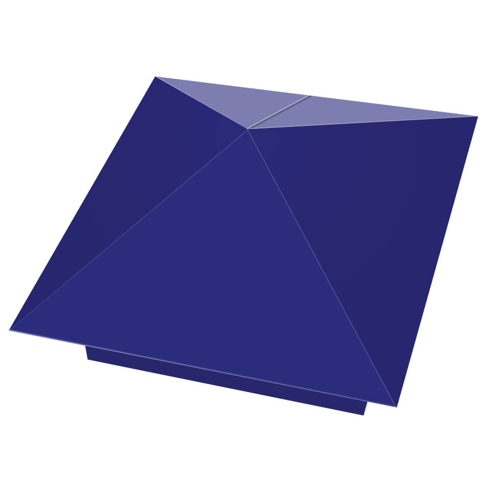 Колпак металлический 400х400мм RAL5002 Синий Ультрамарин заборный Чебоксары фото