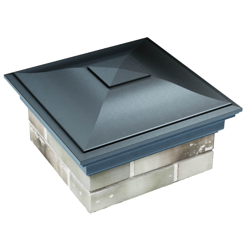 Колпак Zking Монблан Серый на столб 1.5х1.5 кирпича (385х385мм) в Чебоксарах фото