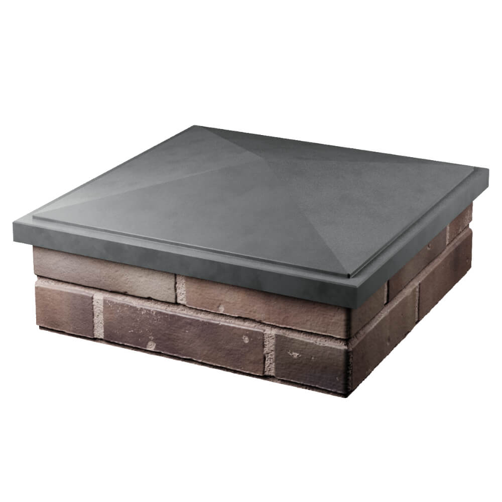 Колпак Zking БонаМоно Серый на столб 2х2 кирпича (515х515, 530х530мм) в Чебоксарах фото