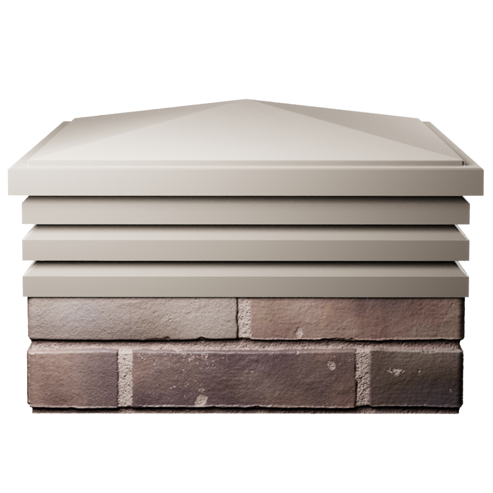 Колпак Zking Бона ХайТек Бежевый на столб 2х2 кирпича (513х513мм) Чебоксары фото