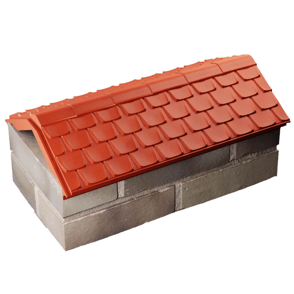 Парапет Zking Эльбрус Красный с посадкой на 1 кирпич (255мм) в Чебоксарах фото