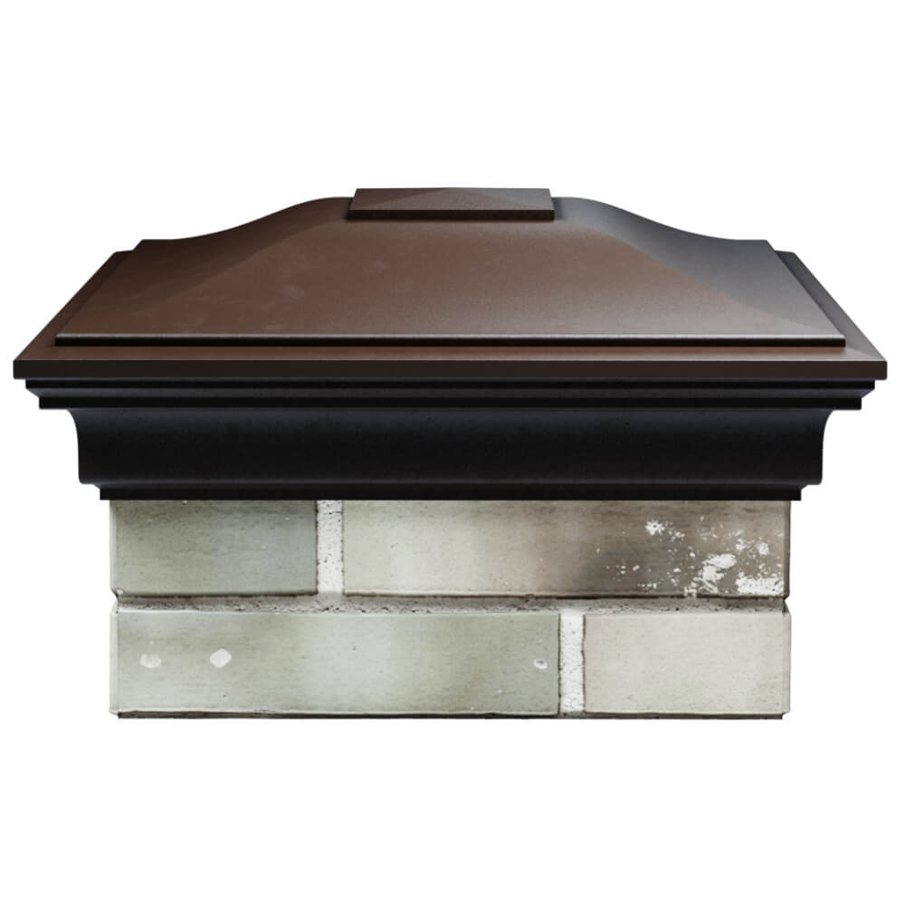 Колпак Zking Монблан Коричневый на столб 1.5х1.5 кирпича (385х385мм) Чебоксары фото