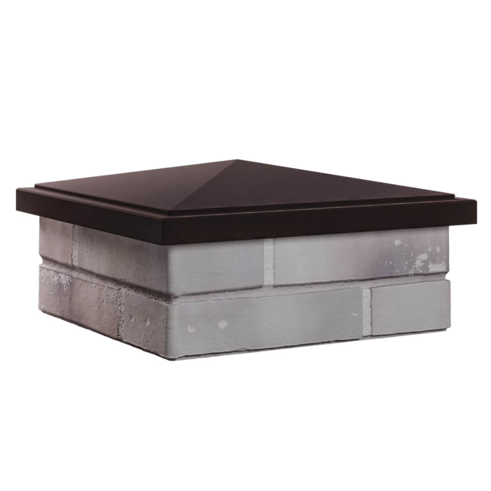 Колпак Zking БонаМоно Коричневый на столб 1.5х1.5 кирпича (385х385, 400х400мм) в Чебоксарах фото