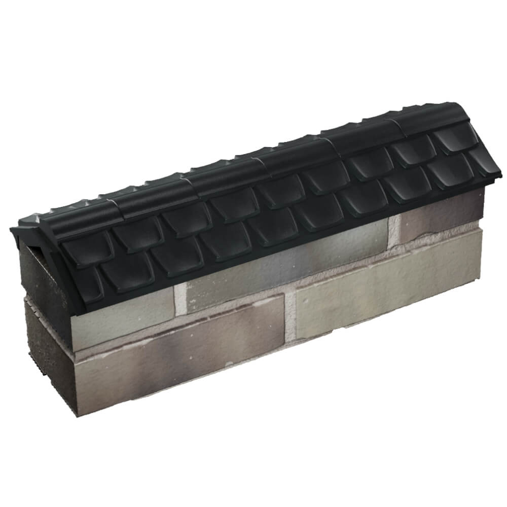 Парапет Zking Эльбрус Черный с посадкой на 0.5 кирпича (130мм) в Чебоксарах фото