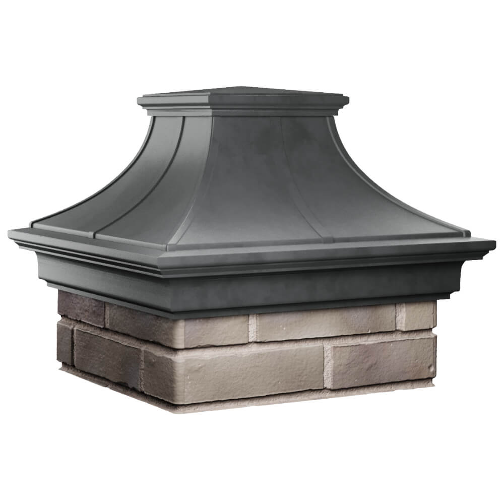 Колпак Zking Монблан Премиум Серый на столб 1.5х1.5 кирпича (385х385мм) в Чебоксарах фото