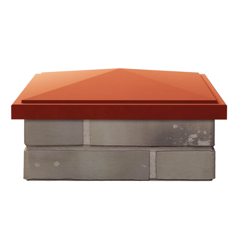 Колпак Zking БонаМоно Красный на столб 1.5х1.5 кирпича (385х385, 400х400мм) Чебоксары фото