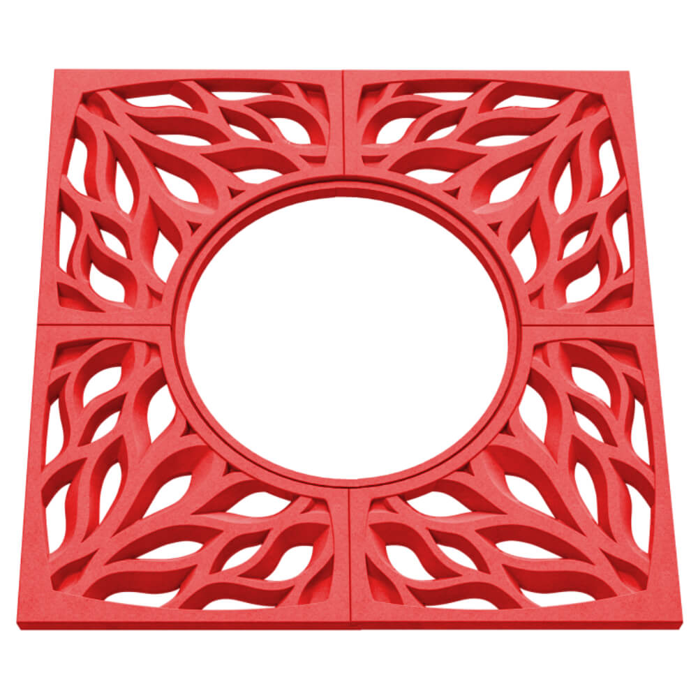 Приствольная решетка для дерева ZKING CRUST 1.2х1.2м Красная в Чебоксарах фото