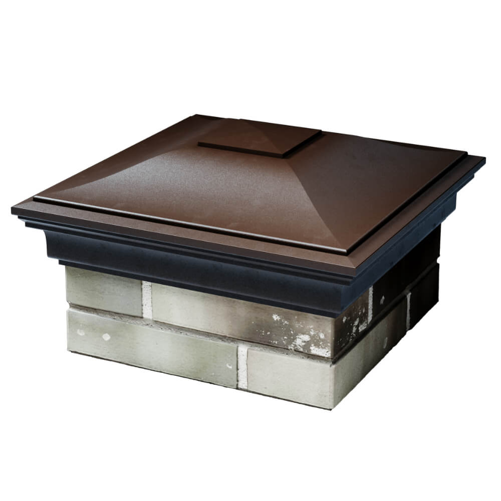 Колпак Zking Монблан Коричневый на столб 1.5х1.5 кирпича (385х385мм) в Чебоксарах фото