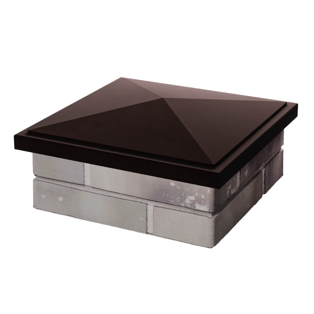 Колпак Zking БонаМоно Коричневый на столб 1.5х1.5 кирпича (385х385, 400х400мм) в Чебоксарах фото