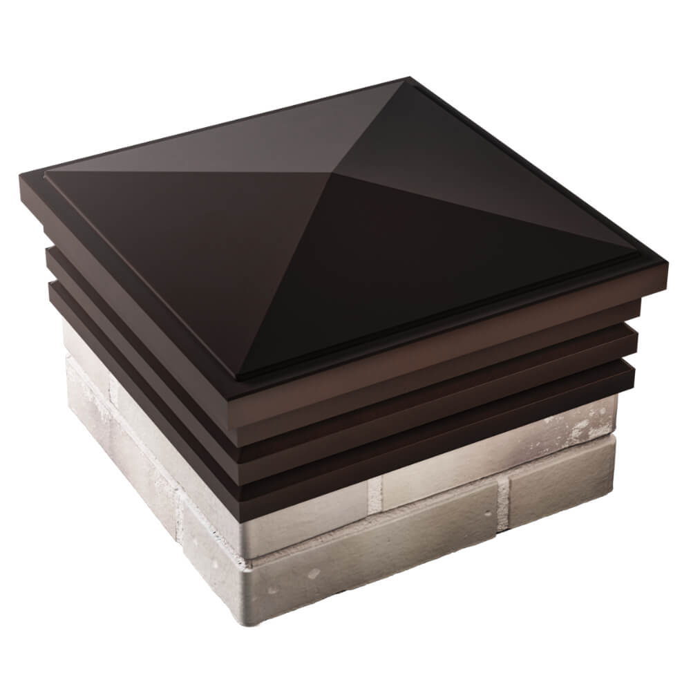 Колпак Zking Бона ХайТек Коричневый на столб 1.5х1.5 кирпича (385х385мм) в Чебоксарах фото