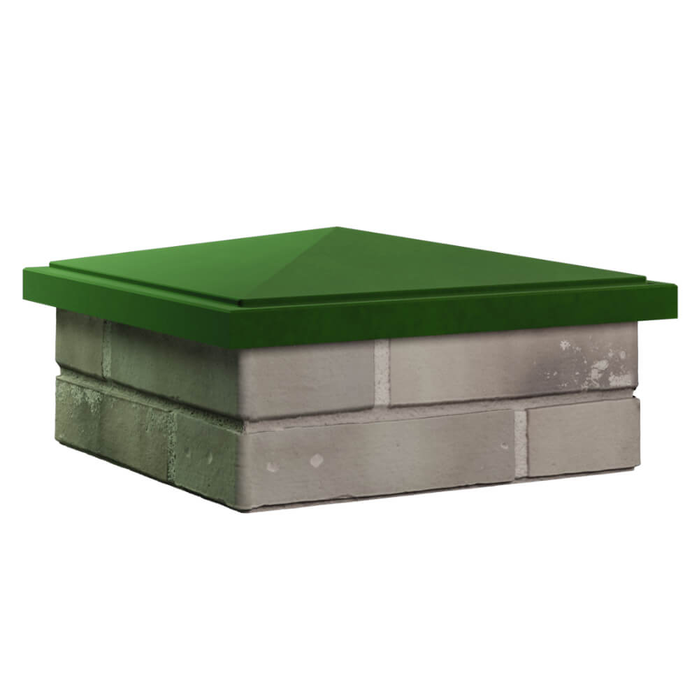 Колпак Zking БонаМоно Зеленый на столб 1.5х1.5 кирпича (385х385, 400х400мм) в Чебоксарах фото