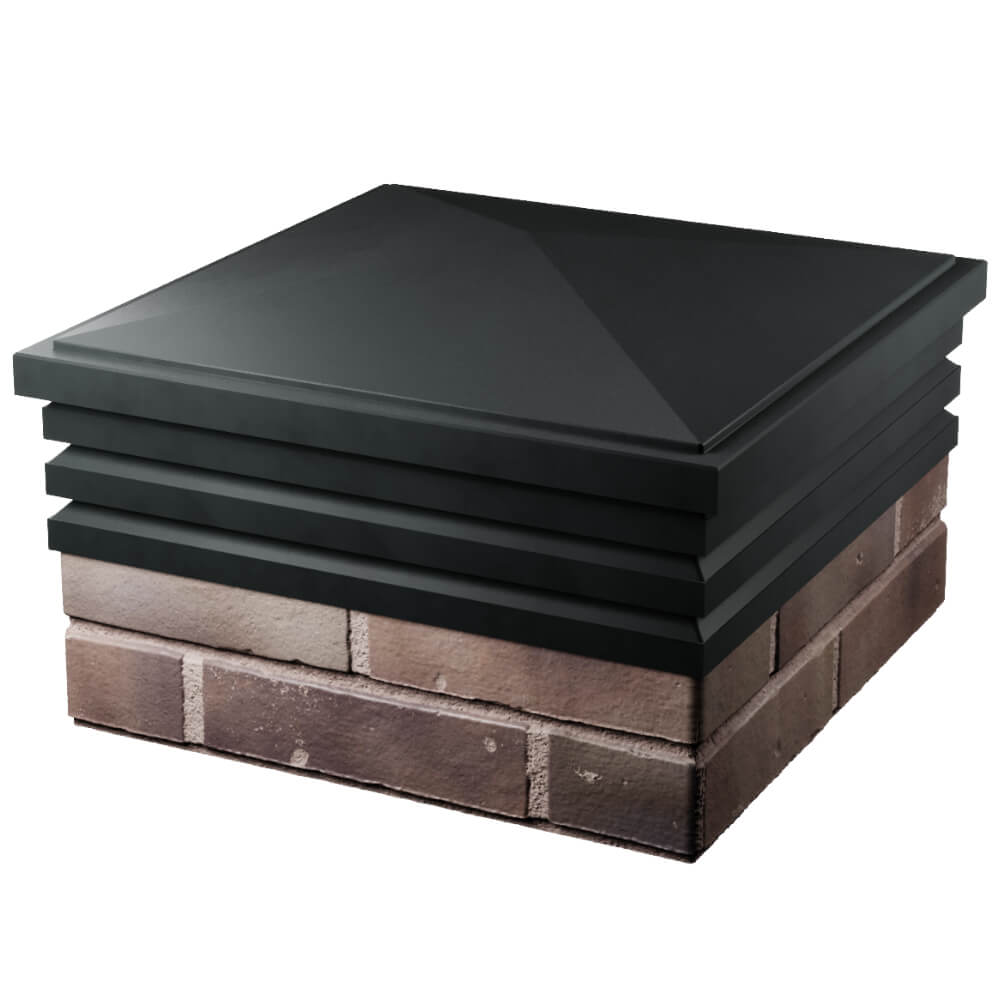 Колпак Zking Бона ХайТек Черный на столб 2х2 кирпича (513х513мм) в Чебоксарах фото