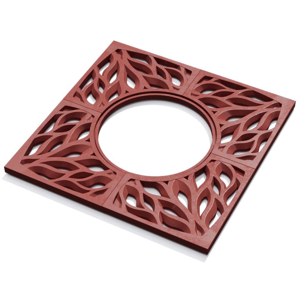 Приствольная решетка для дерева ZKING CRUST 1.2х1.2м Красная в Чебоксарах фото