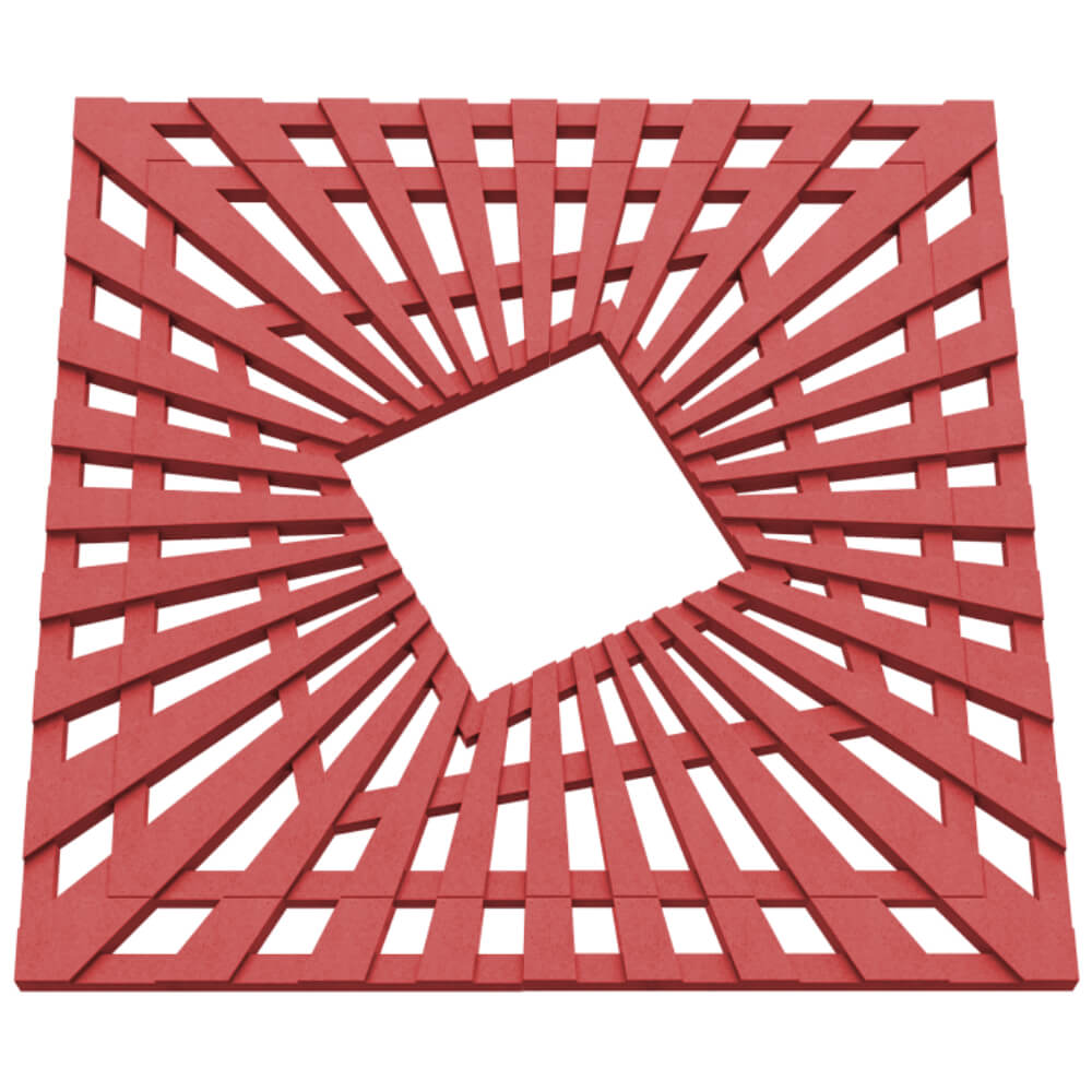 Приствольная решетка для дерева ZKING ATMOSPHERE 1.2х1.2м Красная в Чебоксарах фото