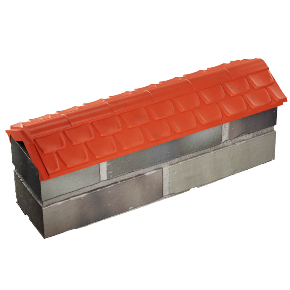 Парапет Zking Эльбрус Красный с посадкой на 0.5 кирпича (130мм) в Чебоксарах фото