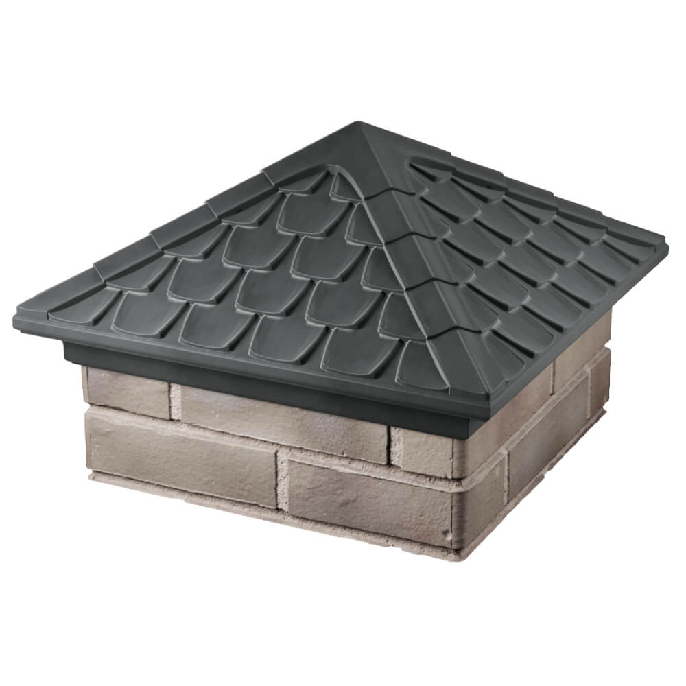 Колпак Zking Эльбрус Серый на столб 1.5х1.5 кирпича (385х385мм) в Чебоксарах фото