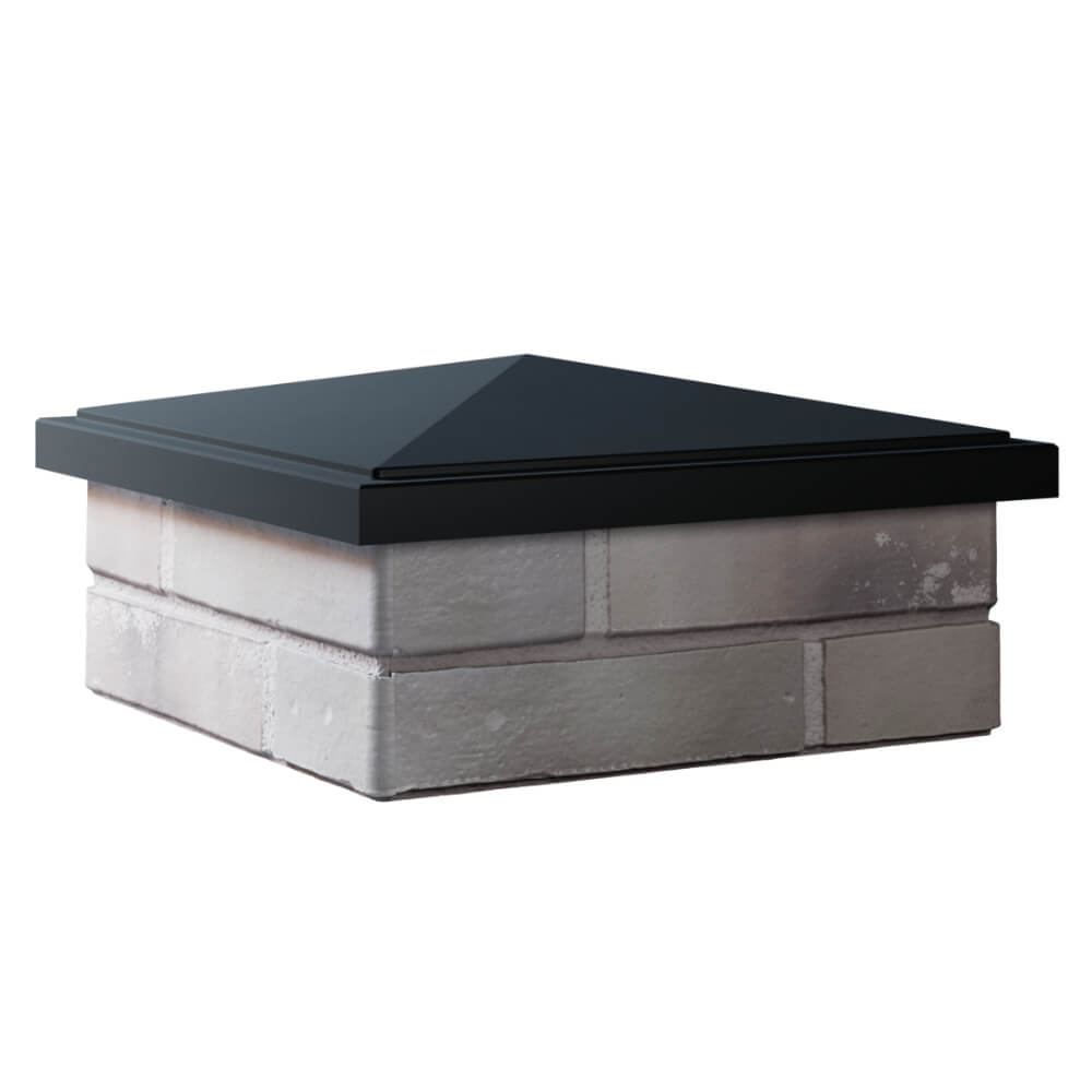 Колпак Zking БонаМоно Черный на столб 1.5х1.5 кирпича (385х385, 400х400мм) в Чебоксарах фото