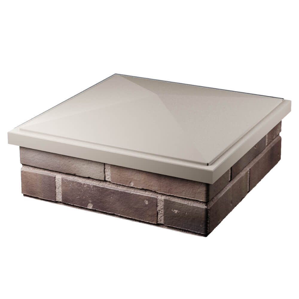 Колпак Zking БонаМоно Бежевый на столб 2х2 кирпича (515х515, 530х530мм) в Чебоксарах фото