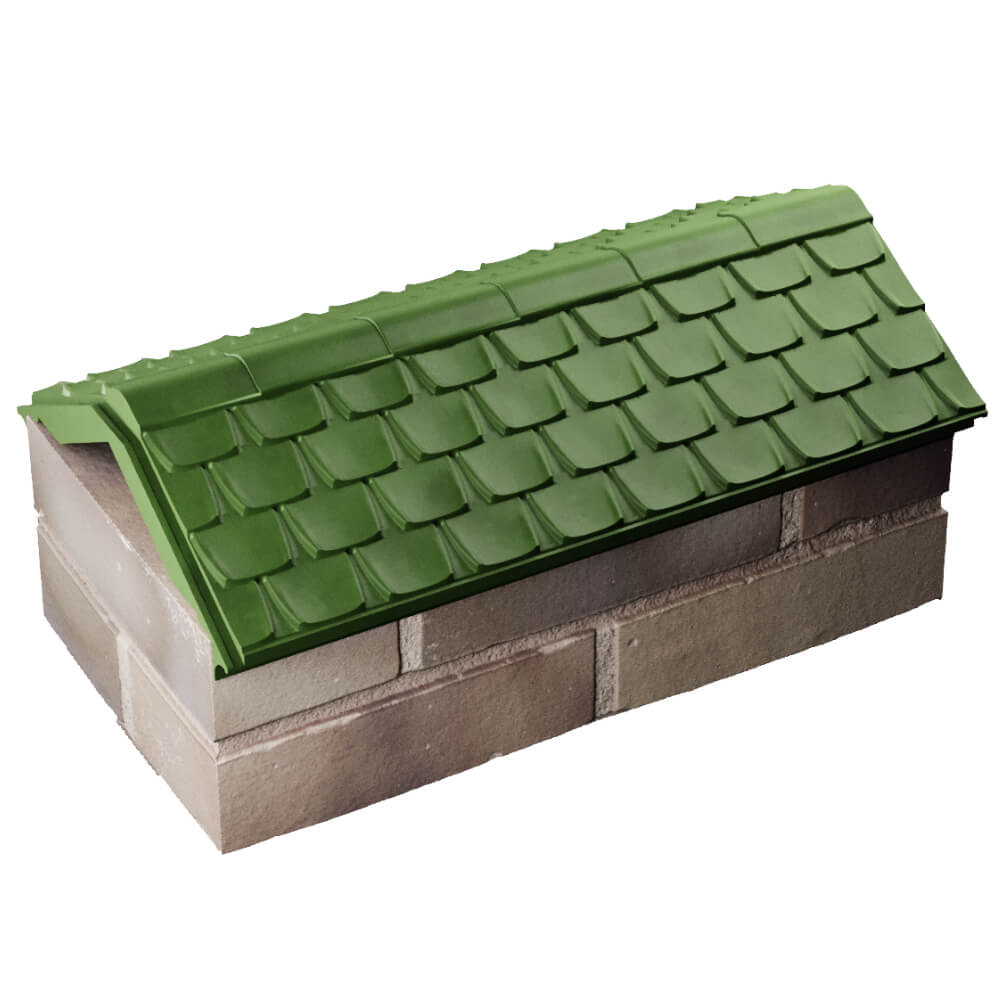 Парапет Zking Эльбрус Зеленый с посадкой на 1 кирпич (255мм) в Чебоксарах фото