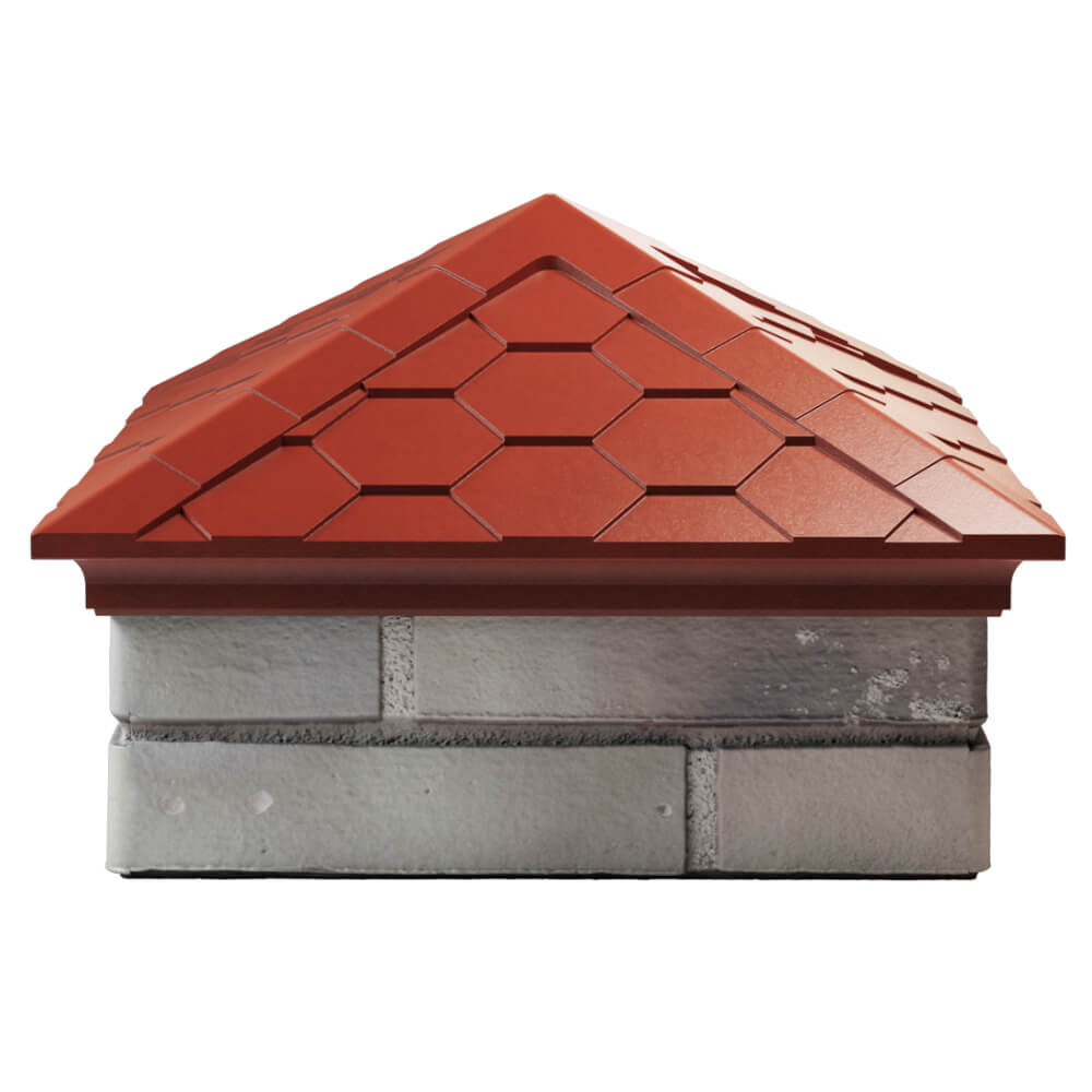 Колпак Zking Эверест Красный на столб 1.5х1.5 кирпича (390х390мм) Чебоксары фото