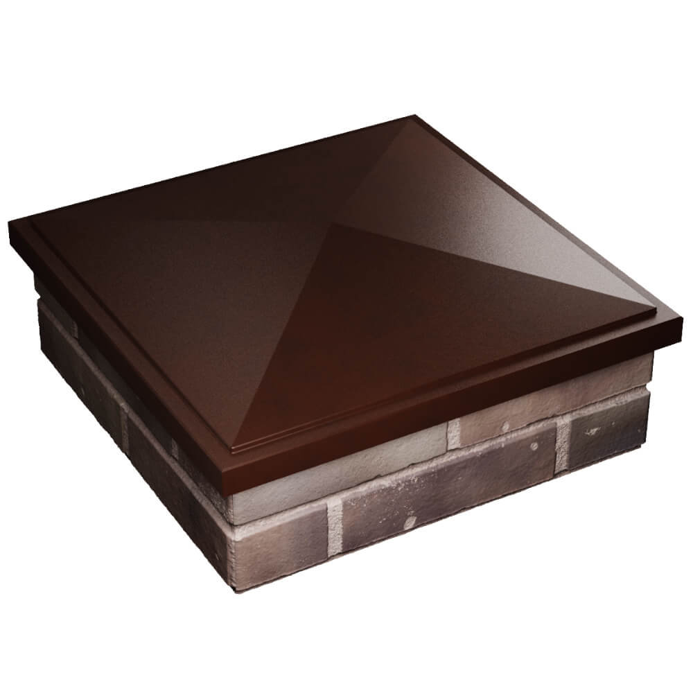 Колпак Zking БонаМоно Коричневый на столб 2х2 кирпича (515х515, 530х530мм) в Чебоксарах фото