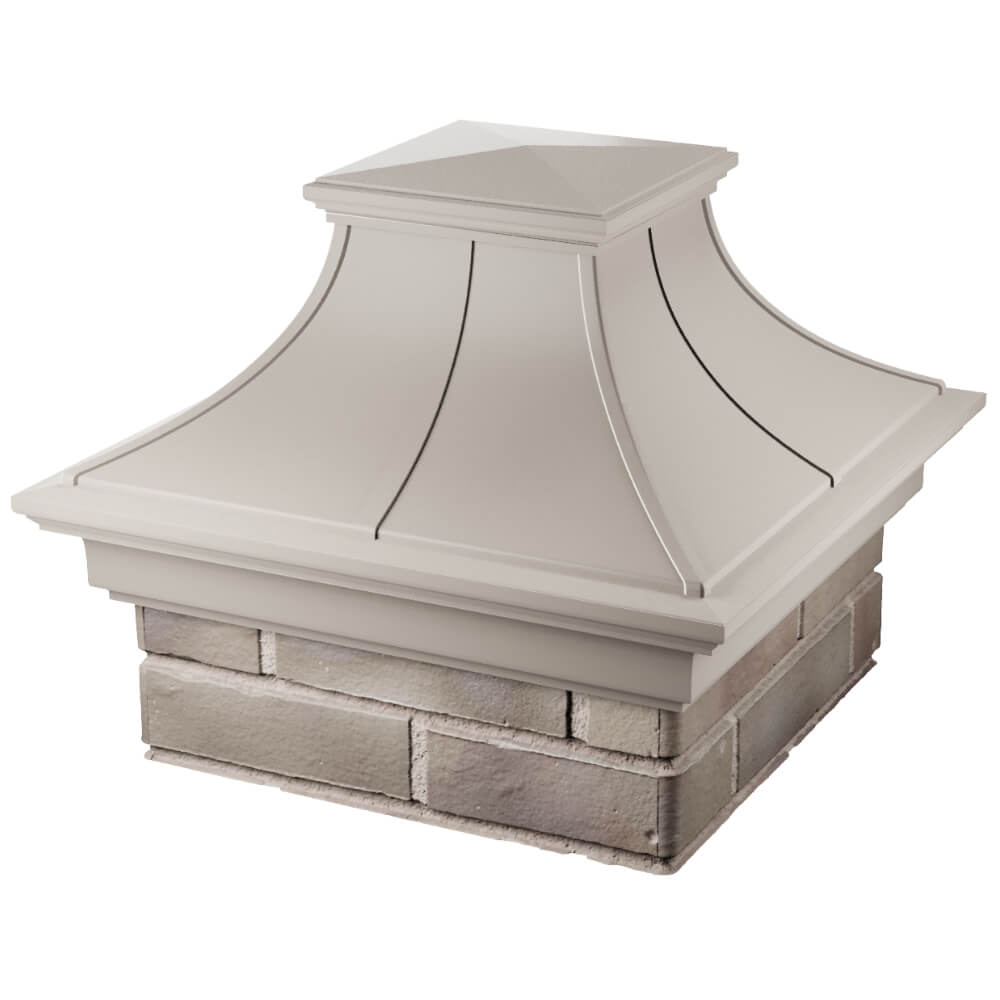 Колпак Zking Монблан Премиум Бежевый на столб 1.5х1.5 кирпича (385х385мм) в Чебоксарах фото