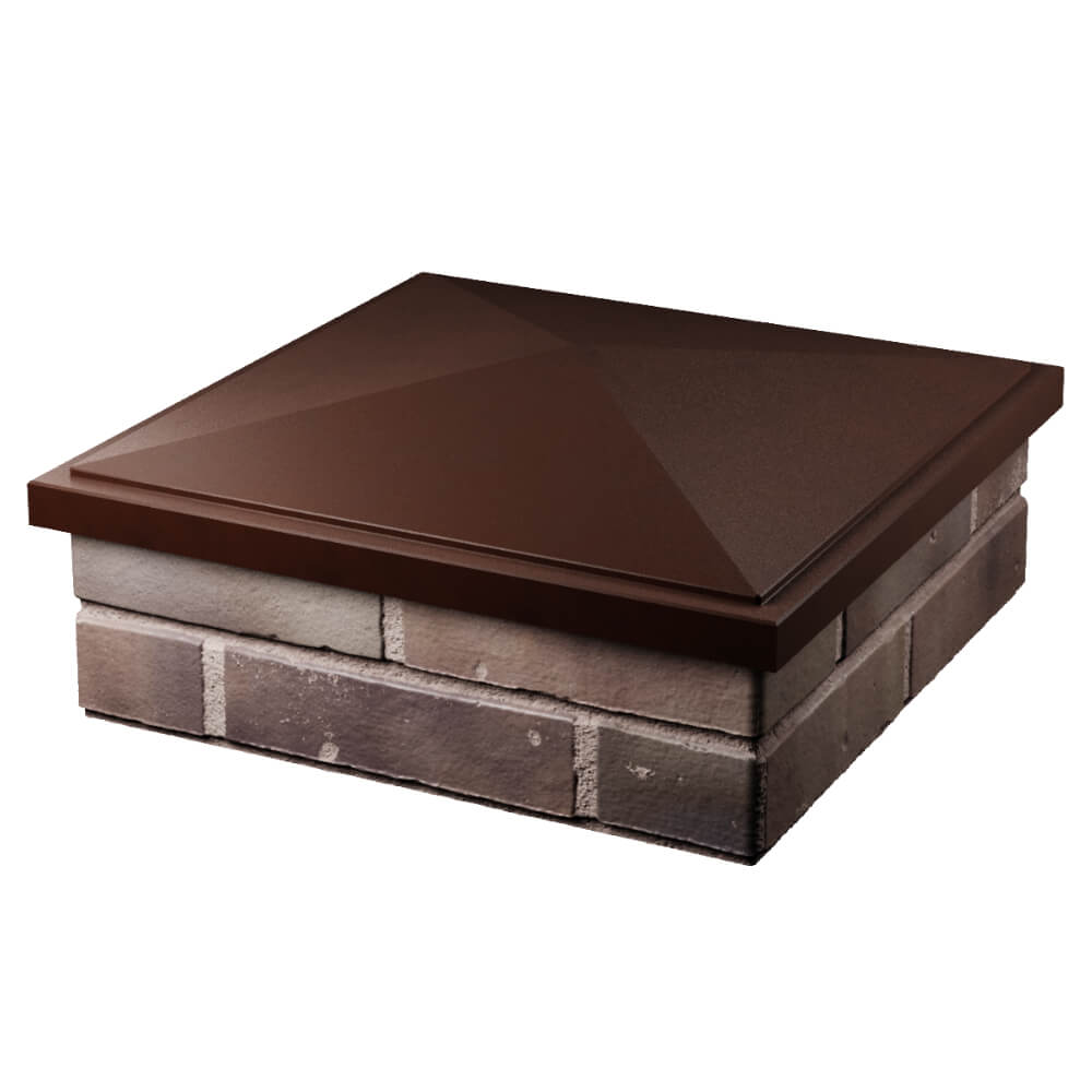 Колпак Zking БонаМоно Коричневый на столб 2х2 кирпича (515х515, 530х530мм) в Чебоксарах фото