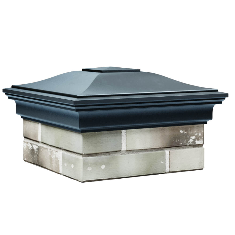 Колпак Zking Монблан Серый на столб 1.5х1.5 кирпича (385х385мм) в Чебоксарах фото