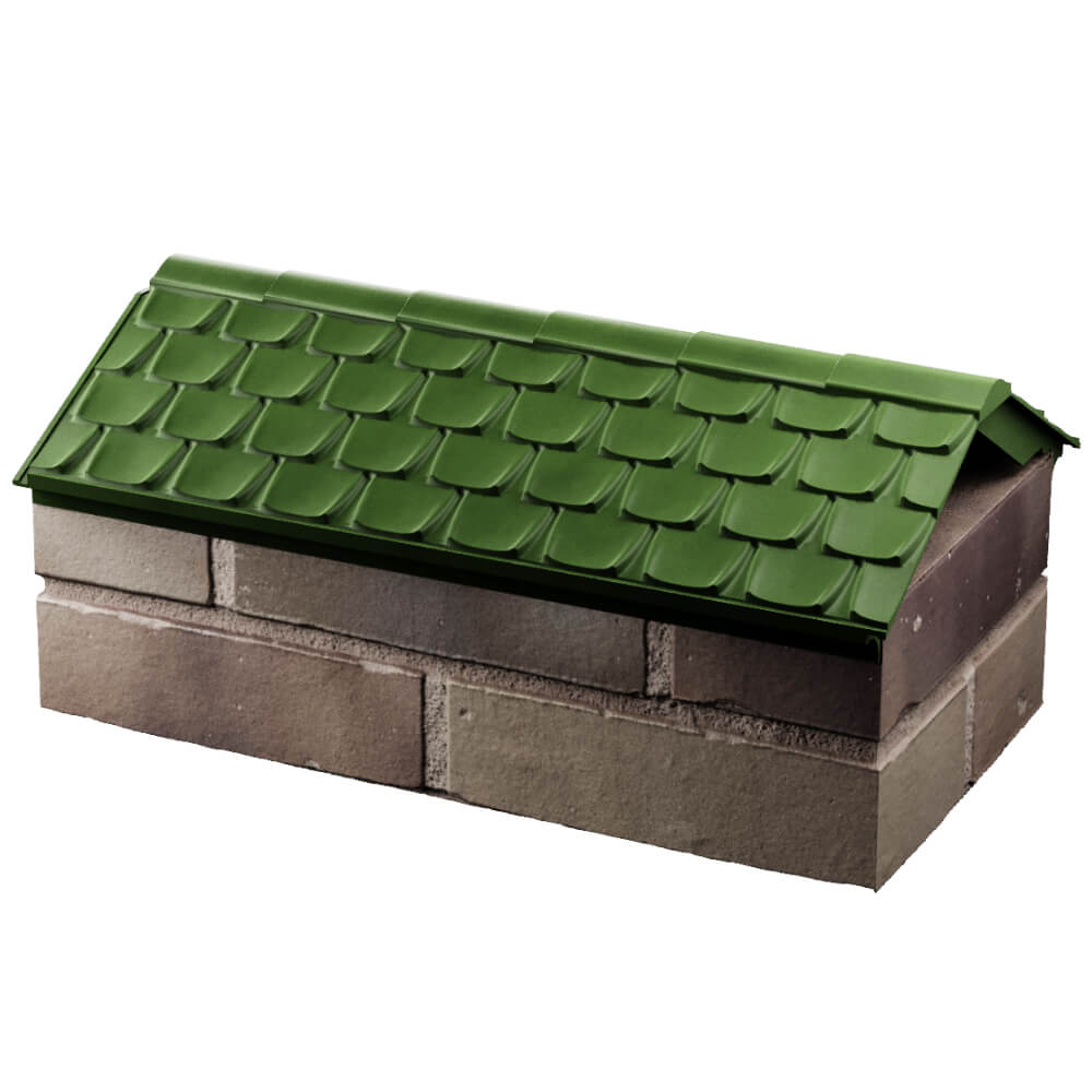 Парапет Zking Эльбрус Зеленый с посадкой на 1 кирпич (255мм) в Чебоксарах фото