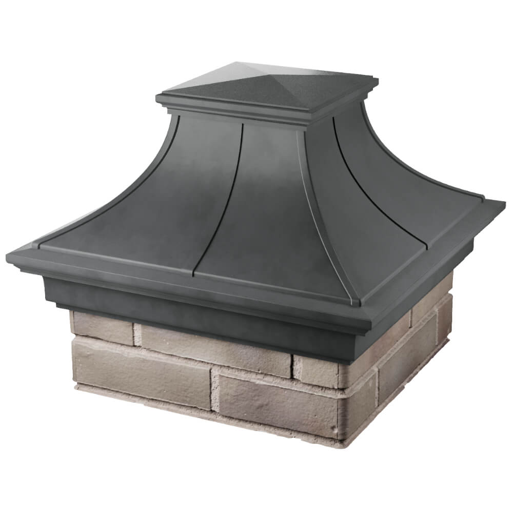 Колпак Zking Монблан Премиум Серый на столб 1.5х1.5 кирпича (385х385мм) в Чебоксарах фото