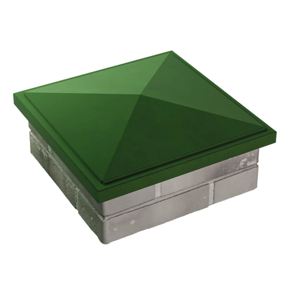 Колпак Zking БонаМоно Зеленый на столб 1.5х1.5 кирпича (385х385, 400х400мм) в Чебоксарах фото