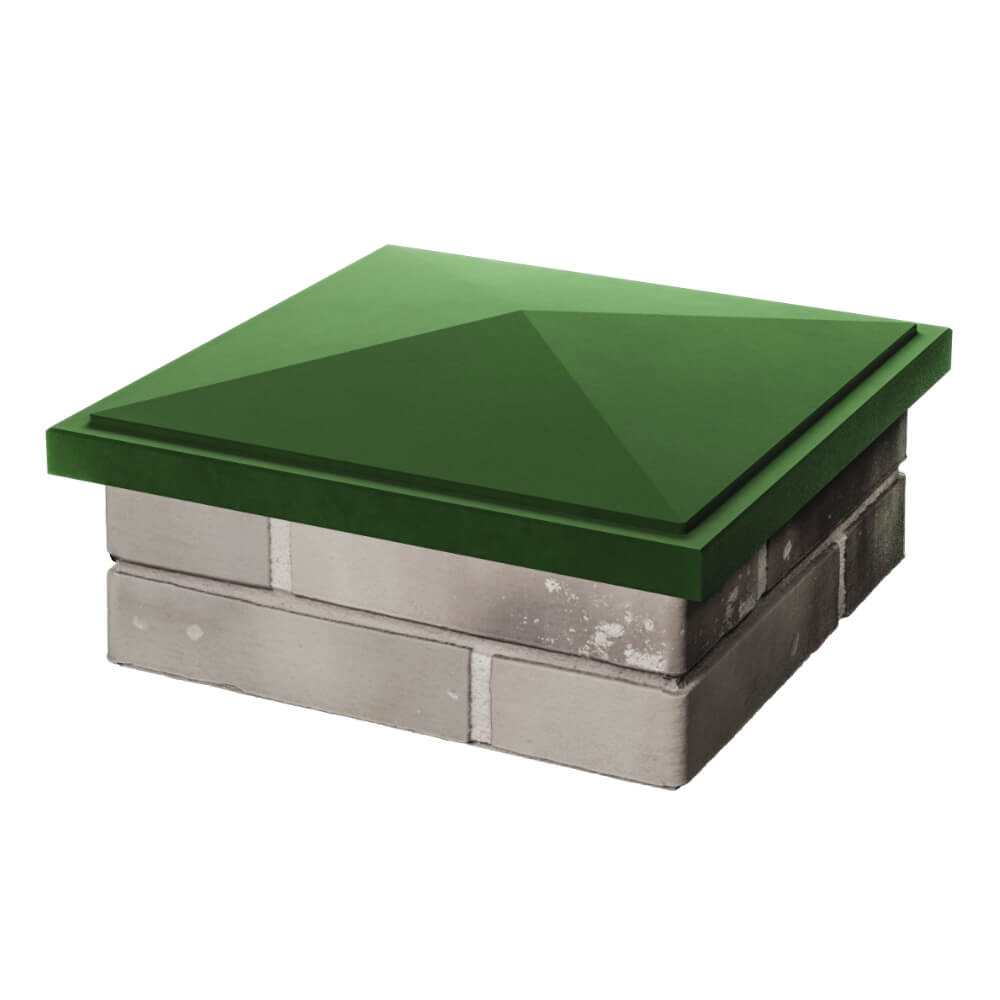 Колпак Zking БонаМоно Зеленый на столб 1.5х1.5 кирпича (385х385, 400х400мм) в Чебоксарах фото