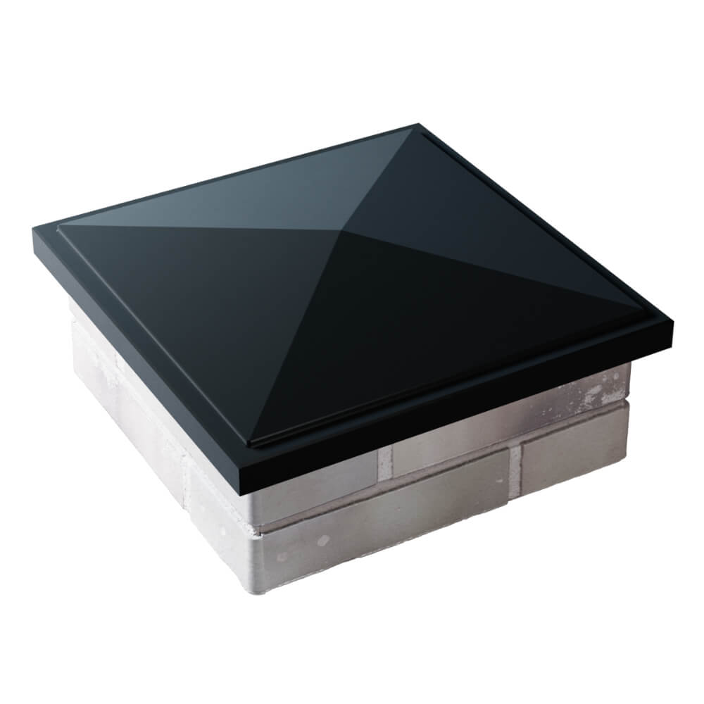 Колпак Zking БонаМоно Черный на столб 1.5х1.5 кирпича (385х385, 400х400мм) в Чебоксарах фото