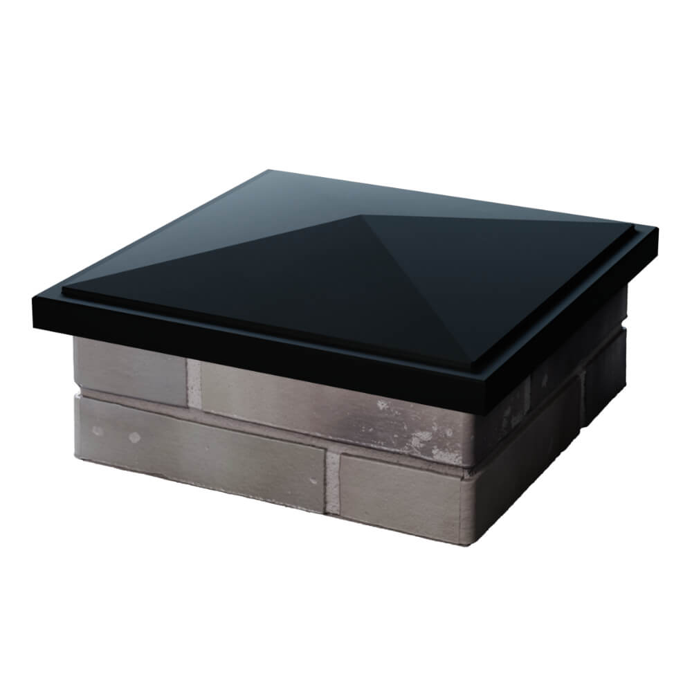 Колпак Zking БонаМоно Черный на столб 1.5х1.5 кирпича (385х385, 400х400мм) в Чебоксарах фото