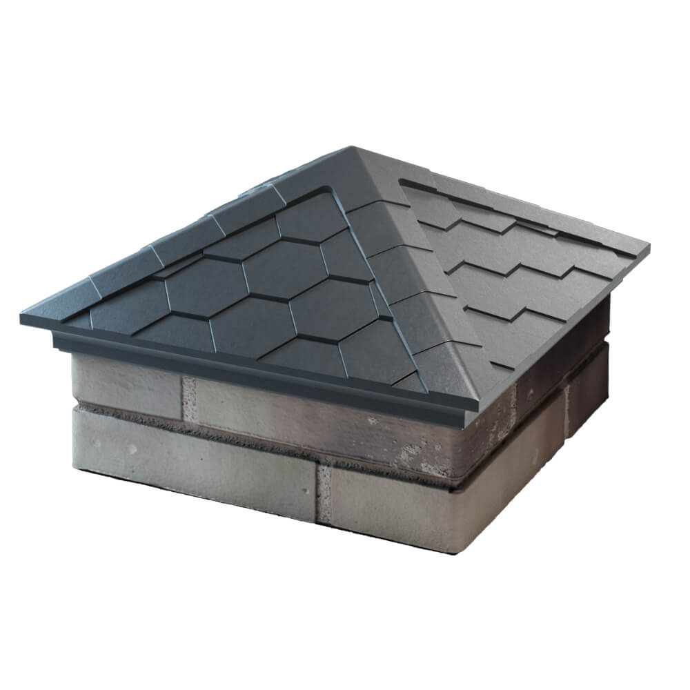 Колпак Zking Эверест Серый на столб 1.5х1.5 кирпича (390х390мм) в Чебоксарах фото