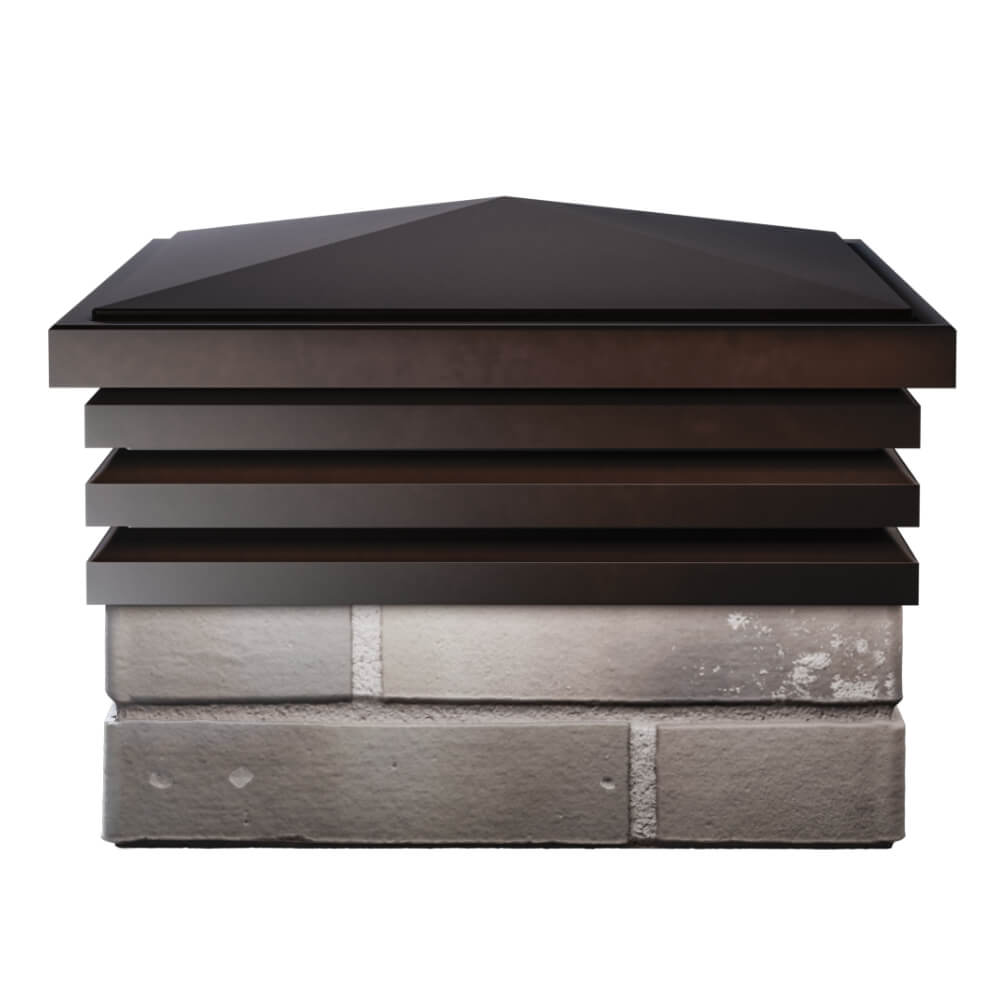 Колпак Zking Бона ХайТек Коричневый на столб 1.5х1.5 кирпича (385х385мм) Чебоксары фото