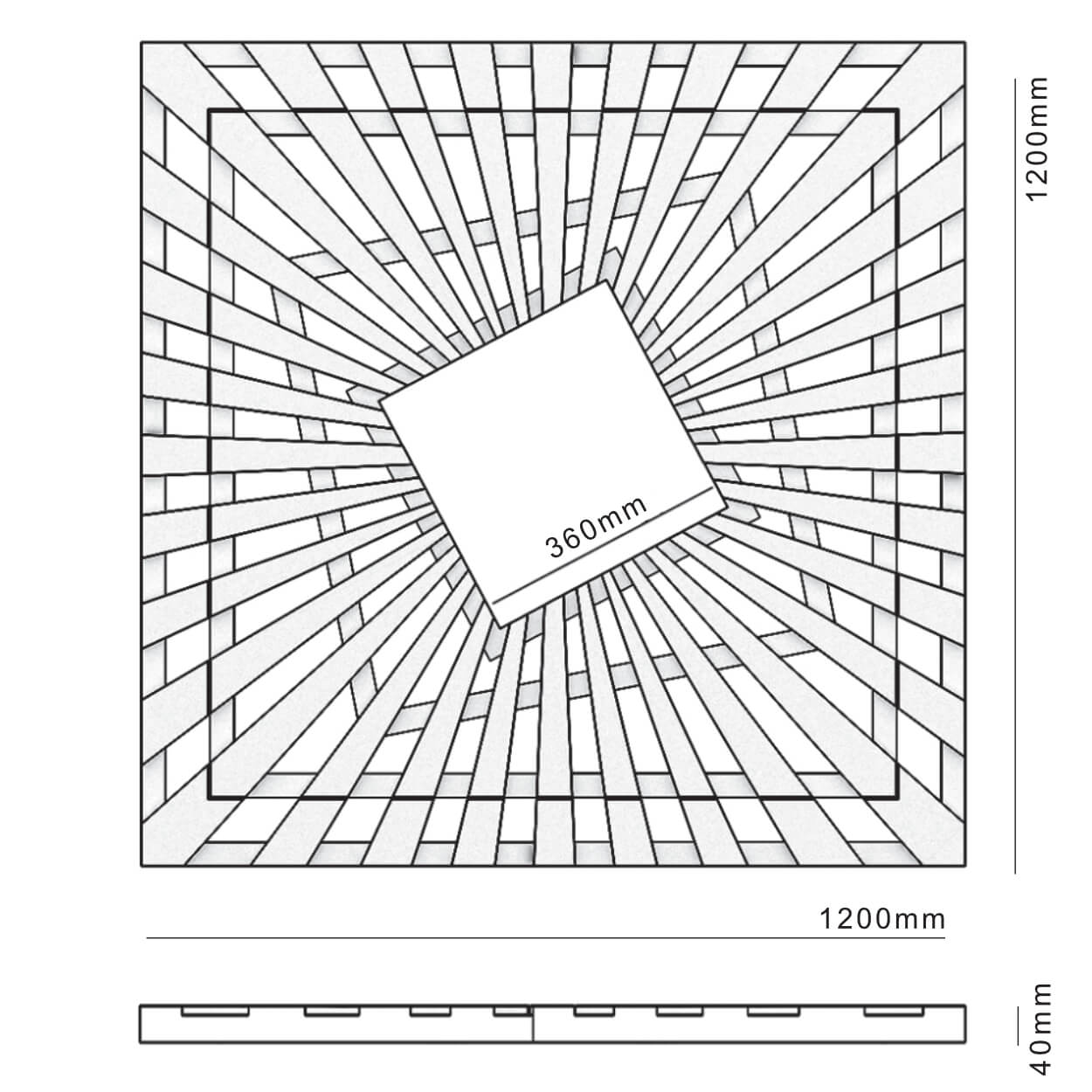 Приствольная решетка для дерева ZKING ATMOSPHERE 1.2х1.2м Черная в Чебоксарах фото
